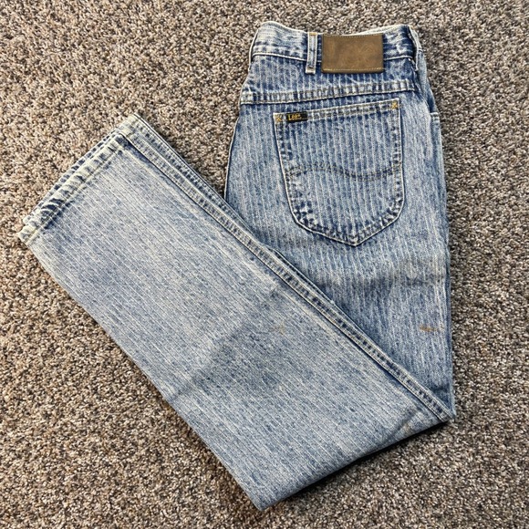 Lee Other - Vintage Lee Men's 31x29 USA Made Striped High Rise Straight Leg Jeans